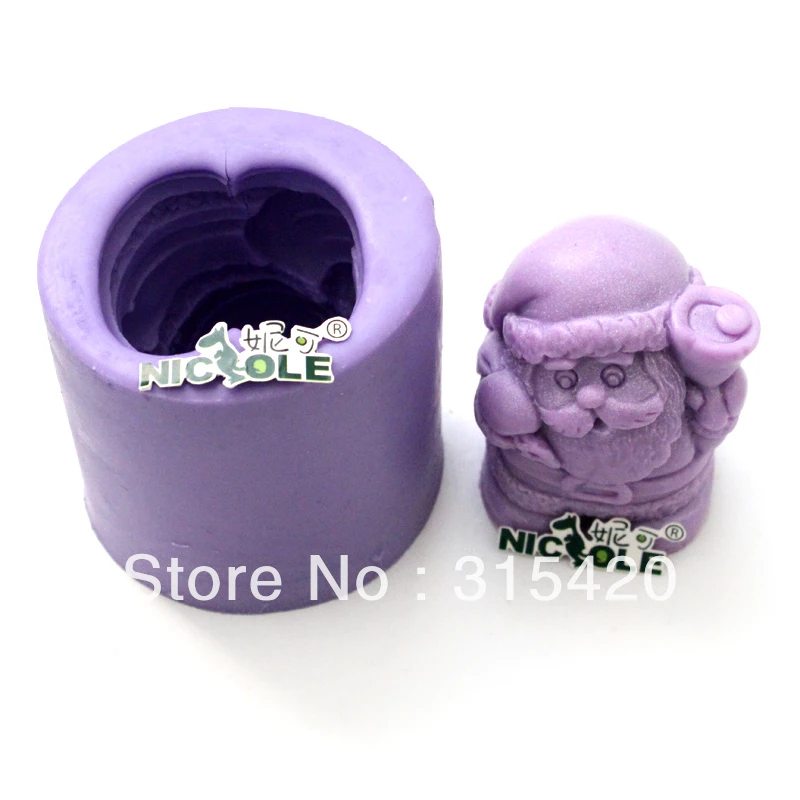 3D Рождественские Формы Nicole R0380 силиконовая искусственная глина Санта Клаус форма