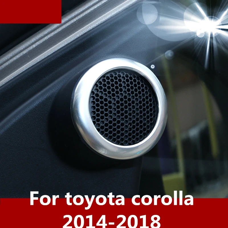 Для toyota corolla 2014 2018 ABS Хромированная Автомобильная дверь аудио динамик рамка