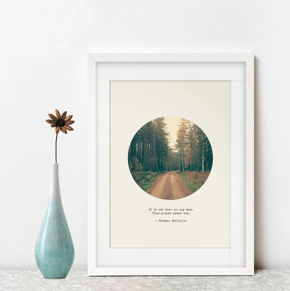 Постер с художественным принтом в лесу постер изображением истинных мест без
