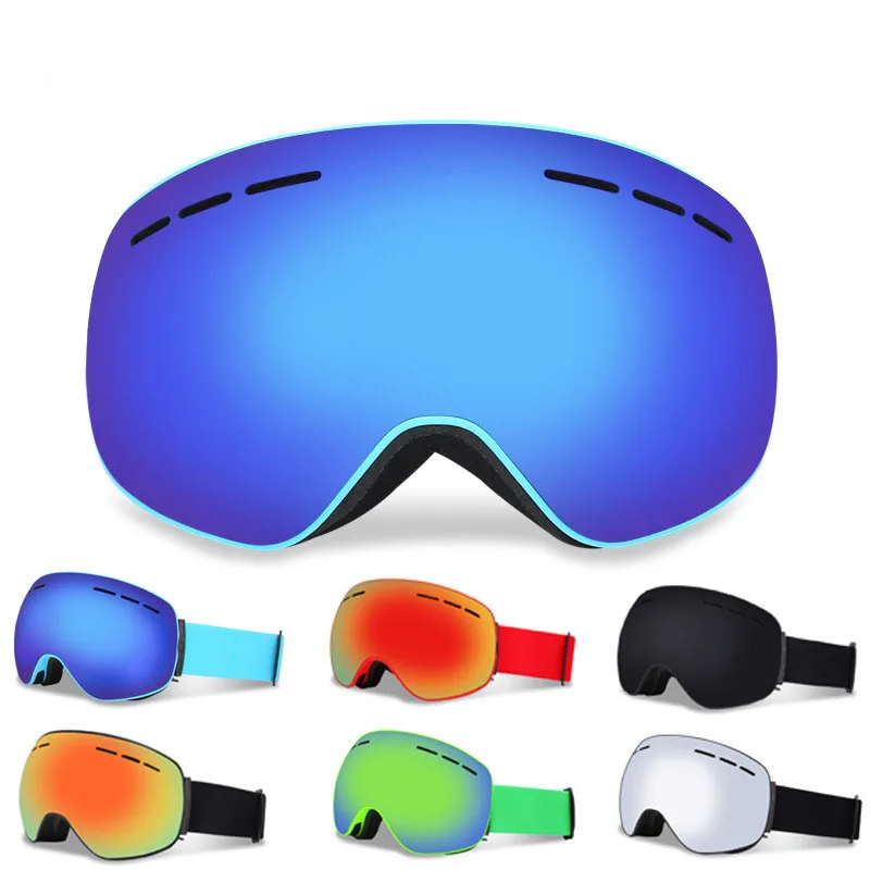 Лыжные очки с двойными линзами UV400 противотуманные лыжные для катания на лыжах