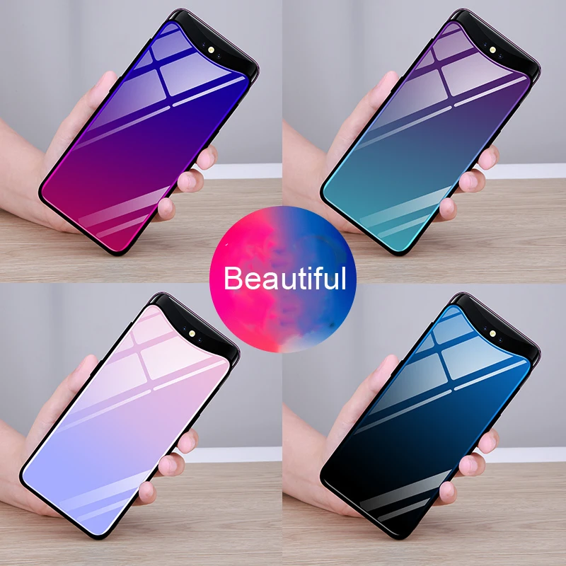 Градиентные Чехлы Aurora из закаленного стекла для OPPO FindX Case 6 42 ''роскошный