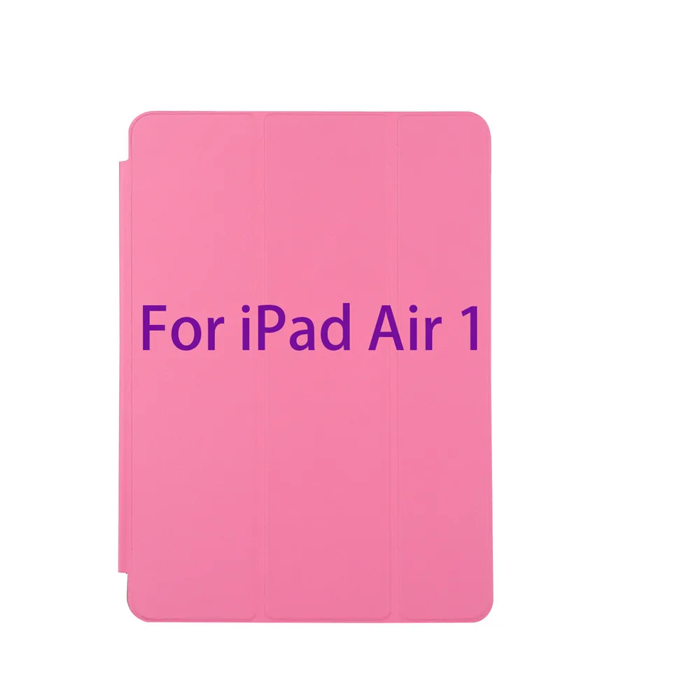 Чехол для планшета для нового iPad 9,7 дюймов, 1:1 из искусственной кожи, защитный чехол для iPad Apple Air 1, умный чехол с функцией автоматического сна/пробуждения - Цвет: Pink-Air 1