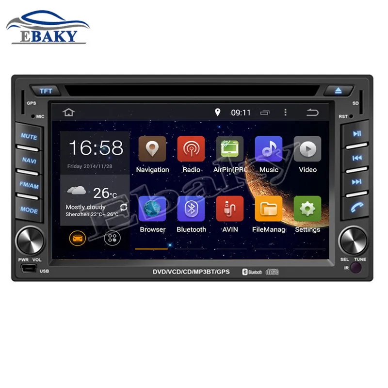 NaviTopia 1024*600 6 2 дюймов Android 7 1 автомобильный dvd плеер для hyundai Elantra/Avante/Santa Fe/Sports