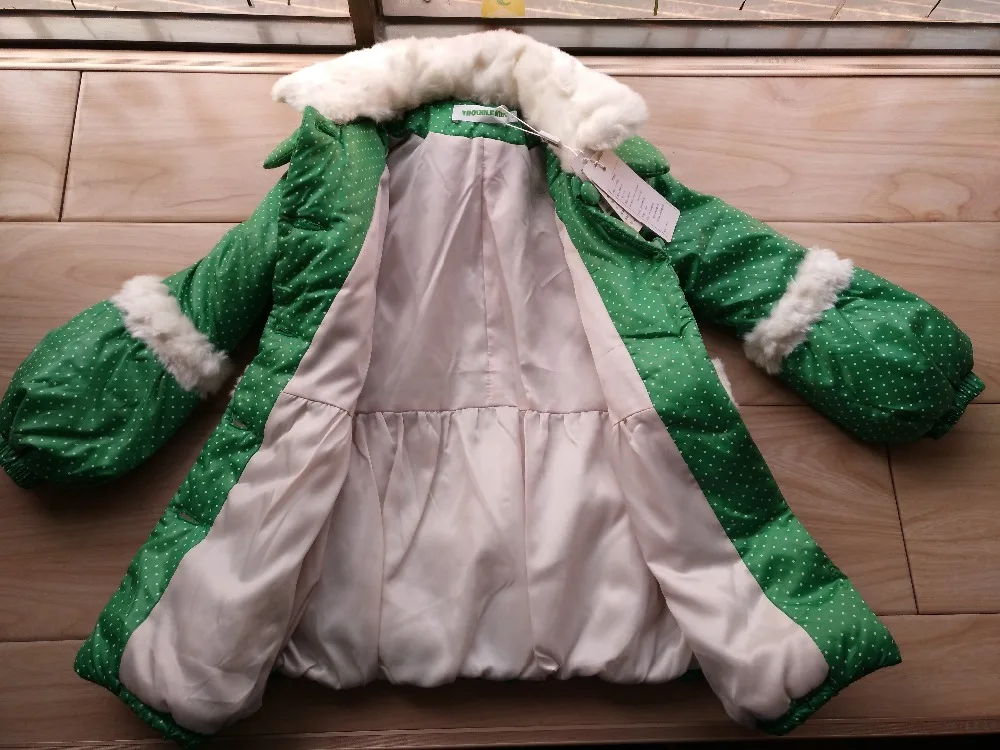 Зимние пальто для маленьких девочек 4 лет теплая куртка с хлопковой подкладкой