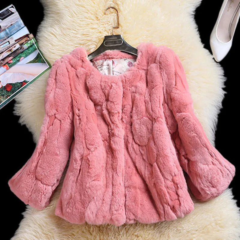 

rabbit fur coats women real rabbit fur jacket 2021 New Winter Female Rex Rabbit Fur Coat Short Fur Factory Direct Sales