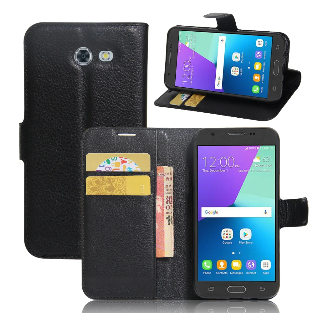 Чехол для телефона SAMSUNG Galaxy J3 Prime US Version откидная задняя крышка из искусственной