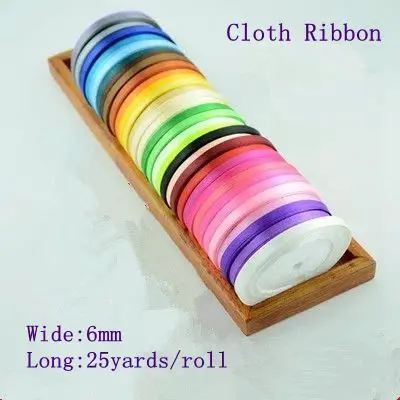 

6mm Single Face Satin Ribbon Gift Packing Christmas Wedding Ribbons