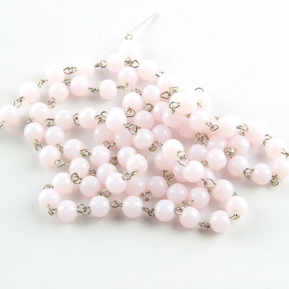 Круглые бусины украшенные хромированными бусинами длина 1 м 5 8 мм|Люстра