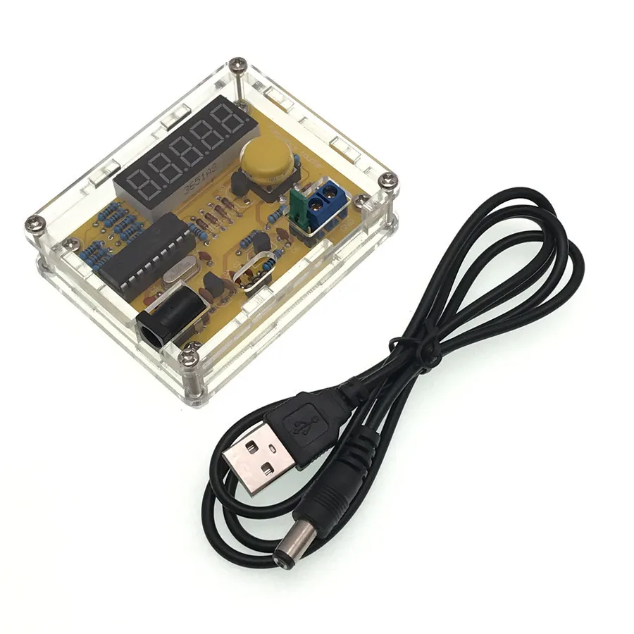 DIY тестер частоты счетчик кристаллов измеритель осциллятор с прозрачным