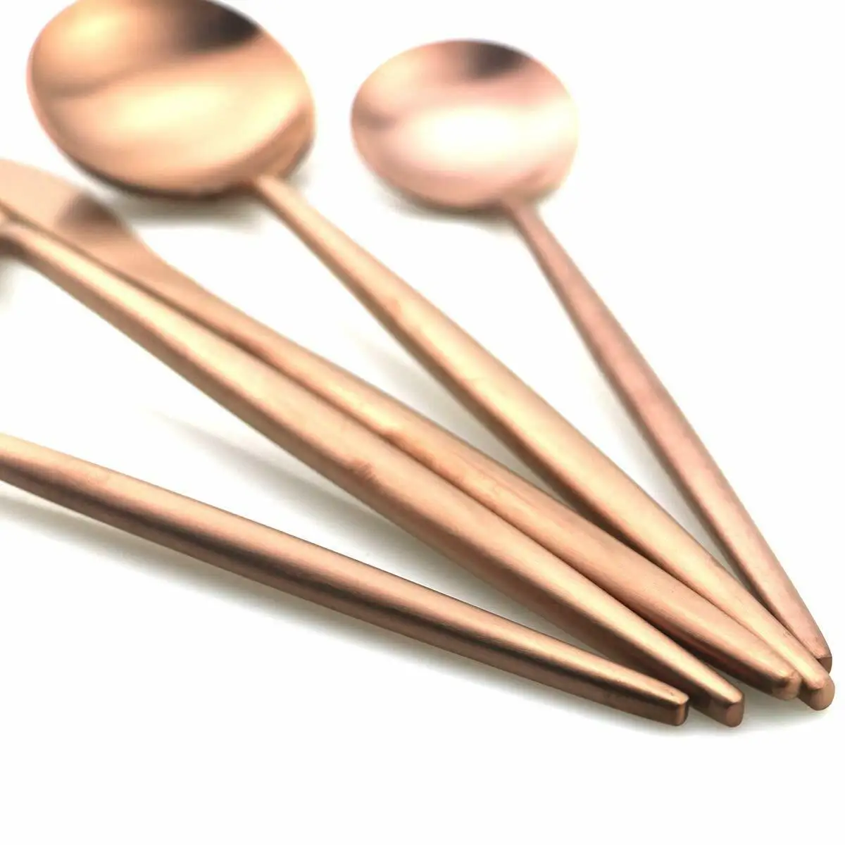 1Piece Rose Gold 18/10 Stainless Steel Dinnerware Set Tea Dinner Scoops Forks Steak Knives Cutlery Luxury Silverware | Дом и сад