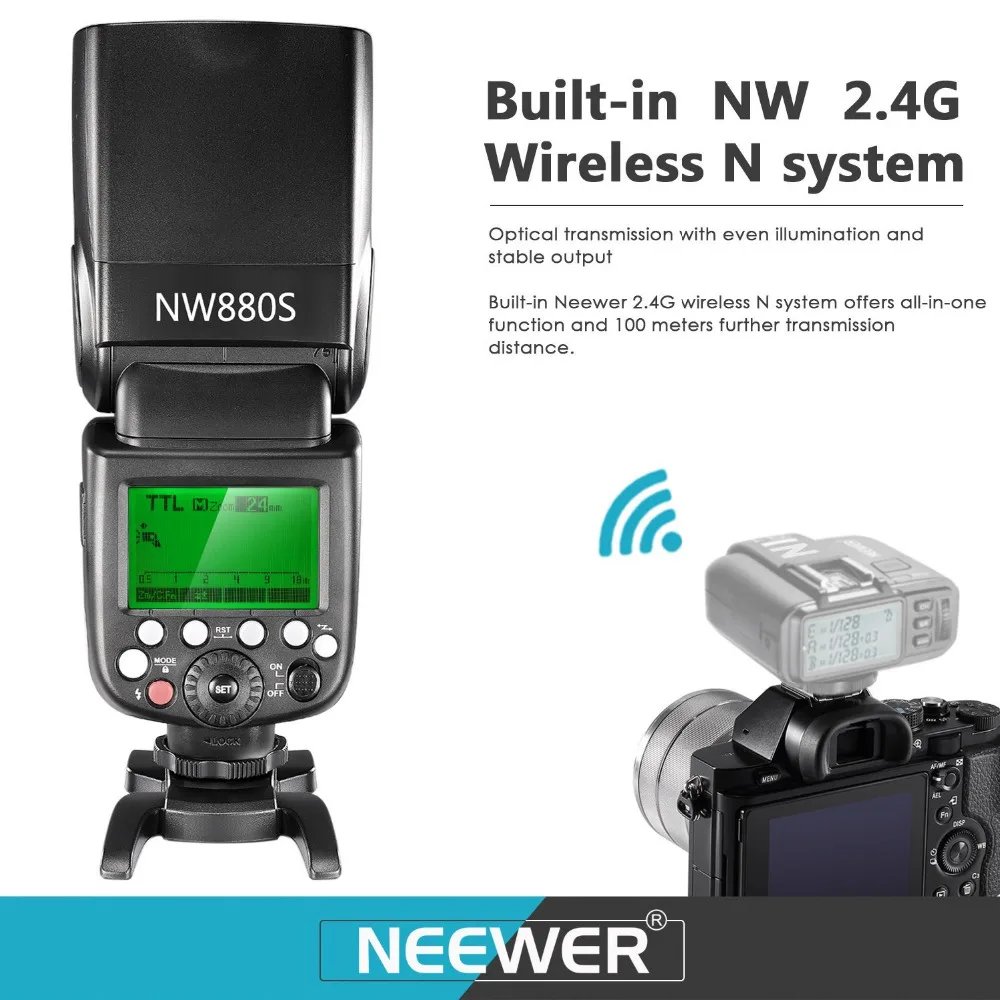 Беспроводная вспышка Neewer HSS 1/8000s 2 4G TTL GN60 для Sony a9 a7III a7RIII a7RII a7SII a7 a7R a7S|flash for sony|ttl