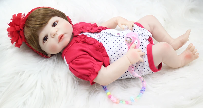 55 см полный силиконовый корпус Reborn Baby Doll 22 дюймов новорожденных принцессы для