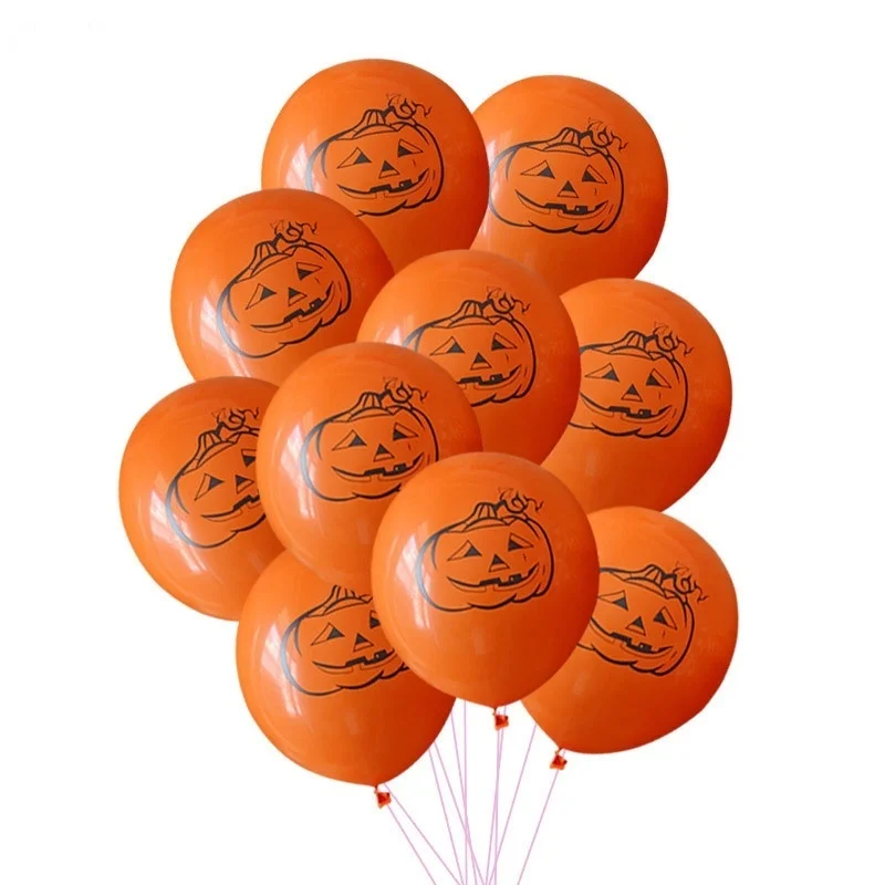10 шт./упак. паук веб счастливый латексные шары на Хэллоуин Тыква улыбающееся лицо