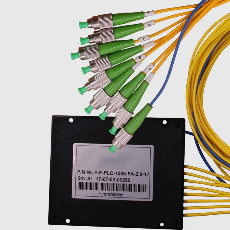 Бесплатная доставка ABS коробка волоконно-оптический PLC сплиттер 1x8 FC/APC разъем 2 0