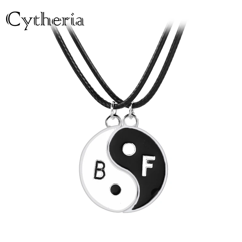 Ожерелье yingyang taiji BFF подвески для 2 лучших друзей Forever массивное ювелирное изделие