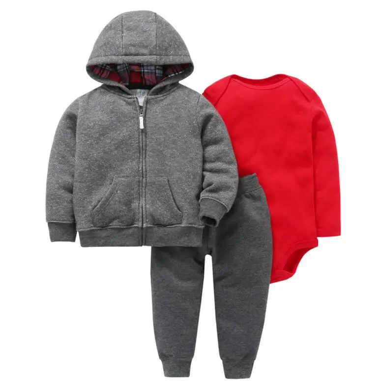 bebes/комплект одежды для маленьких мальчиков и девочек, хлопковый кардиган с капюшоном+ брюки+ боди, комплект из 3 предметов, Одежда для новорожденных