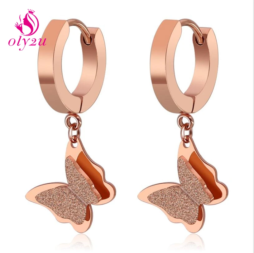 Oly2u Valentines аксессуары для свиданий милый двойной обруч бабочка из нержавеющей