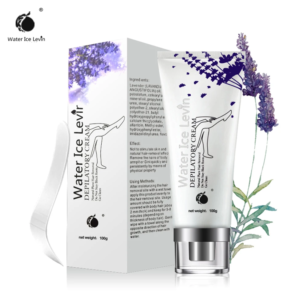 Лидер продаж 100 г ледяной Левин лаванды быстрый безболезненный депилятор крем