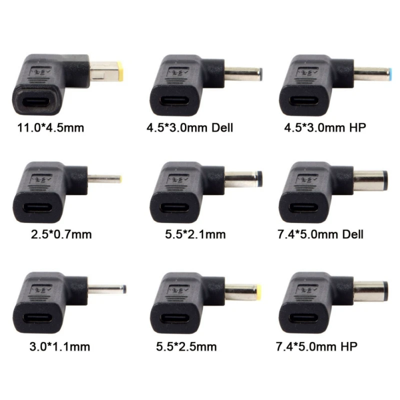 Разъем адаптера питания для ноутбука Dc штекер usb type C Женский к универсальному