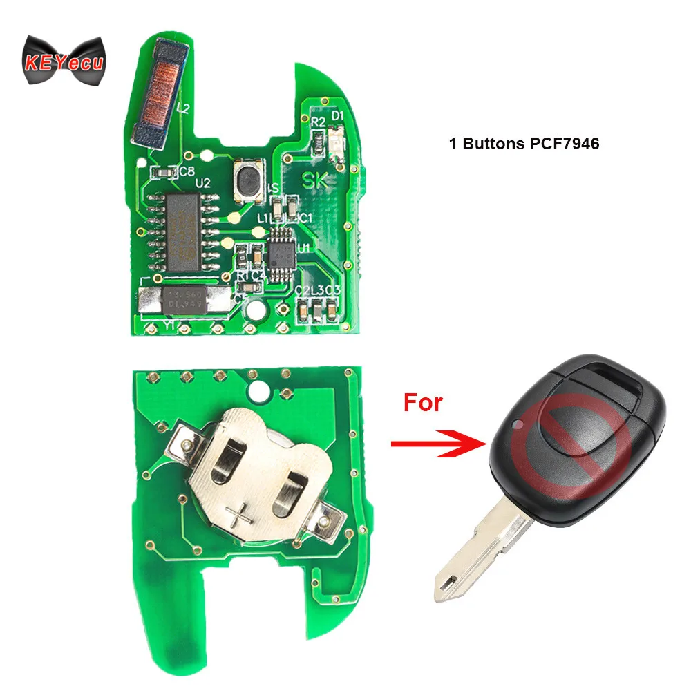 Keyecu Автозапуск брелок кликер передатчик дистанционного печатной платы для Renault