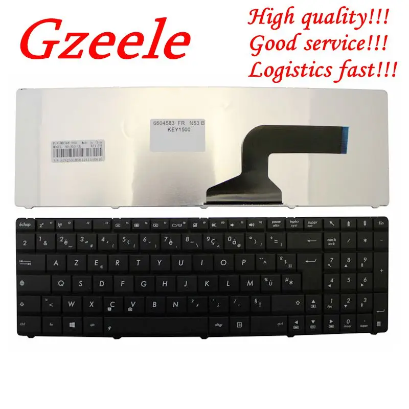 Французская клавиатура GZEELE для ASUS X53 X54H A52J k53 A53 N60 N61 N71 N73S N73J P52 P52F P53S X55V X54HR X54HY N53T AZERTY