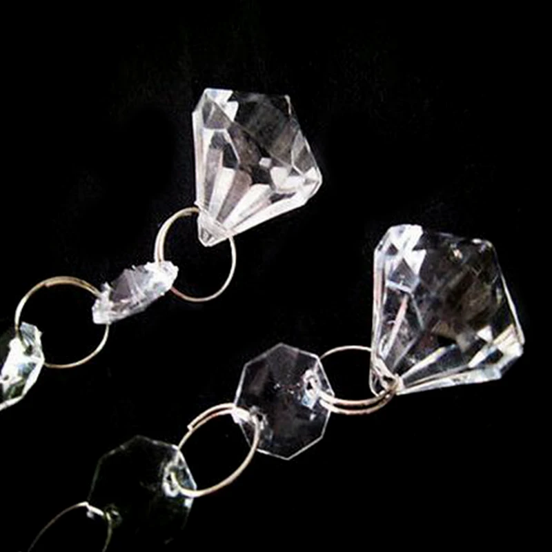 Четверка 1 шт. прозрачный акриловый Diamond водослива Кристалл восьмиугольная бусы