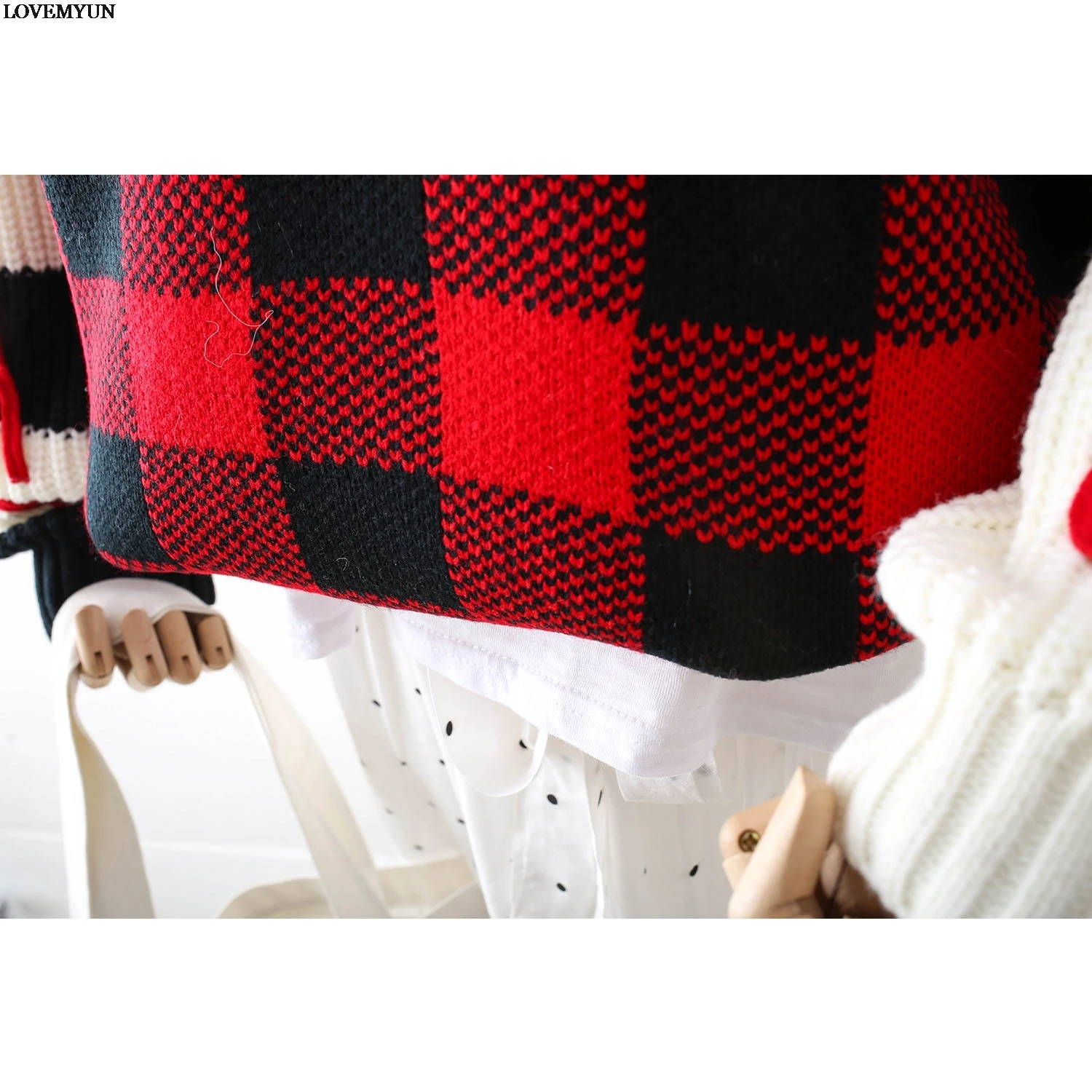 Women Sweater Plaid Tassels Pullover Shirt Embrodiery Sweaters Fashion 2019 Oversized | Женская одежда