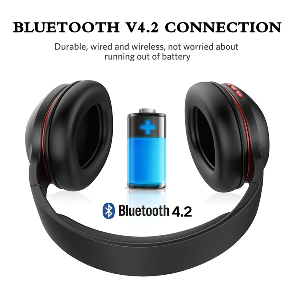 Ausdom M09, беспроводные наушники, Bluetooth 4,2, гарнитура, складные, глубокий бас, Bluetooth наушники для iPhone, Xiaomi, поддержка TF карты