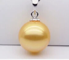 BJC 00196 новая 14 мм желтая Подвеска из перламутровой жемчужины|pendant necklace supplies|necklace