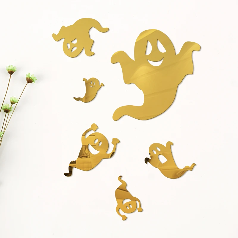 Настенная 3D Наклейка На Хэллоуин Зеркальная для детской комнаты праздничная