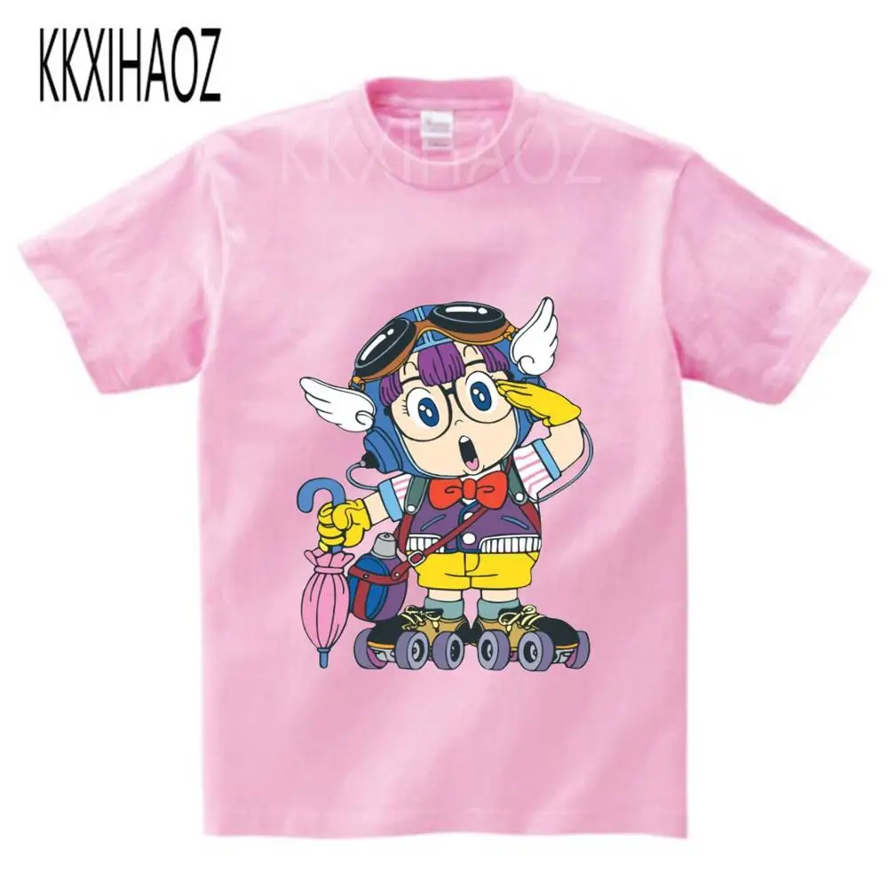 2 13 лет детская забавная футболка с аниме Arale Милая одежда для малышей летние