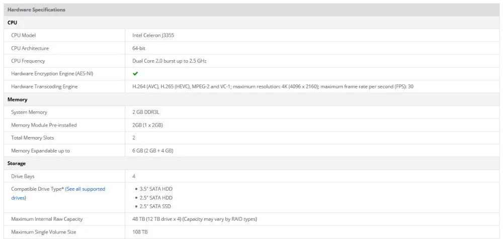 NAS Synology Disk Station DS418play 4-bay бездисковый nas сервер nfs Сетевое хранилище Облачное хранилище, 2 года гарантии