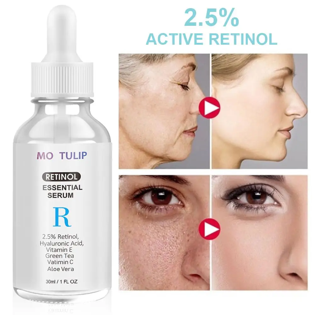 

Retinol 2.5% Vitamin Hyaluronic Acid Serum Moisturizing Hydrating Anti-Aging Essence Skin Care Whitening Face Serum 30ML