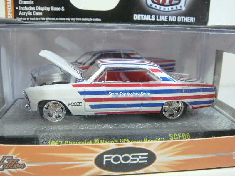 M2 1:64 1967 Chevrolet NOVA boutique игрушечные автомобили из сплава для детей Детские игрушки
