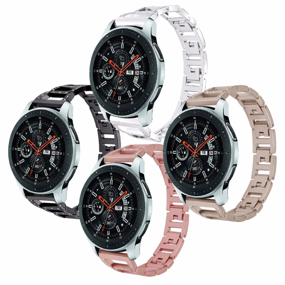 Коробка для Samsung Galaxy Watch 46 мм ремешок 22 нержавеющая сталь горный хрусталь часов из