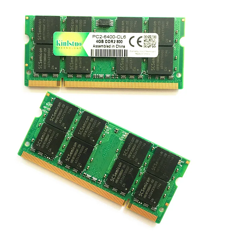Kinlstuo оперативная память ddr2 4 ГБ 800 МГц pc2 6400 ОЗУ Гб 667 5300 sodimm ноутбук совместима с 2