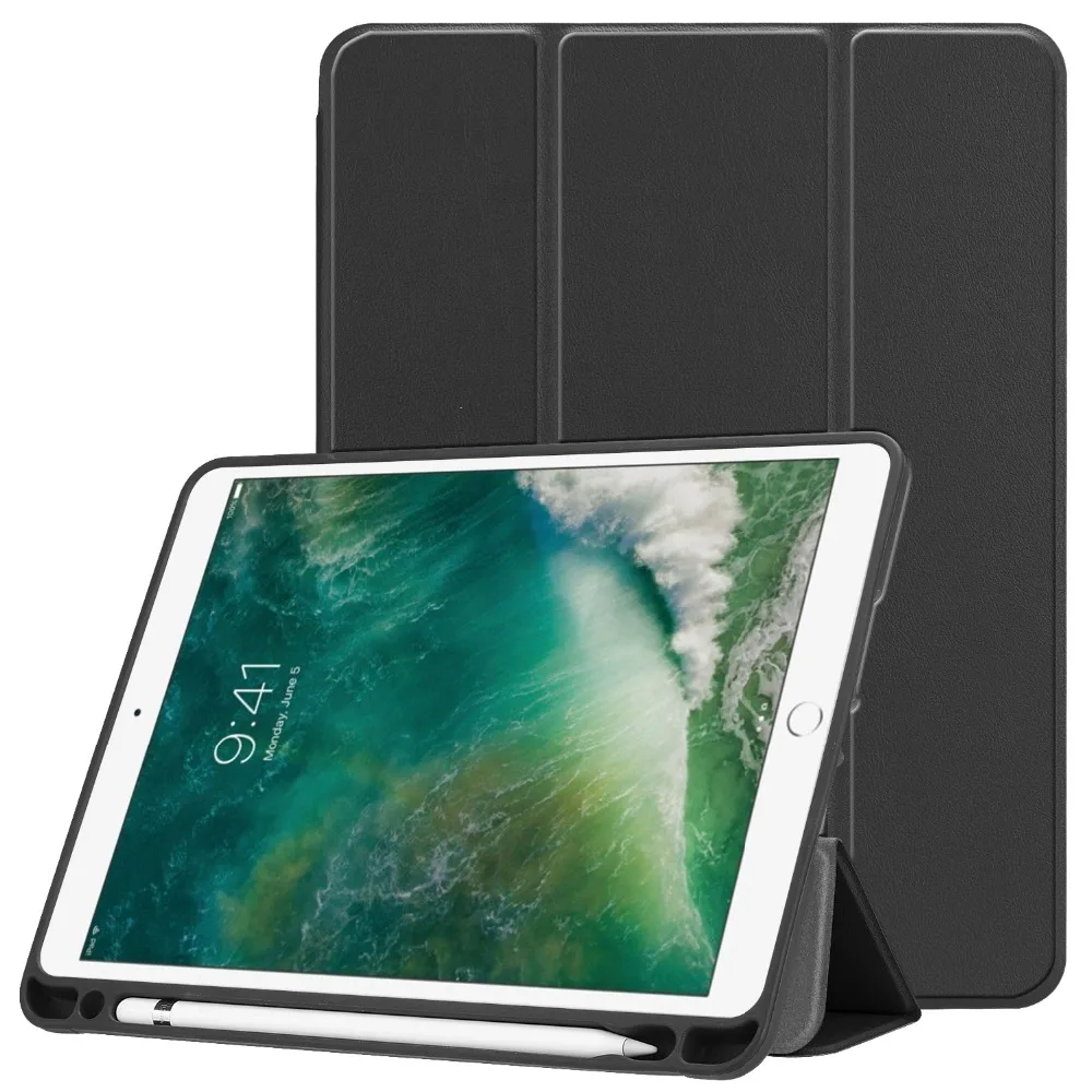 Ultra Slim Smart Cover Защитный чехол подставка с карандашом держатель для iPad 9 7 2017 2018 A1822