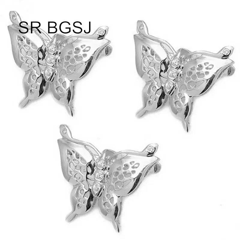 Бесплатная доставка ювелирных изделий DIY S925 Серебряное белое позолоченное