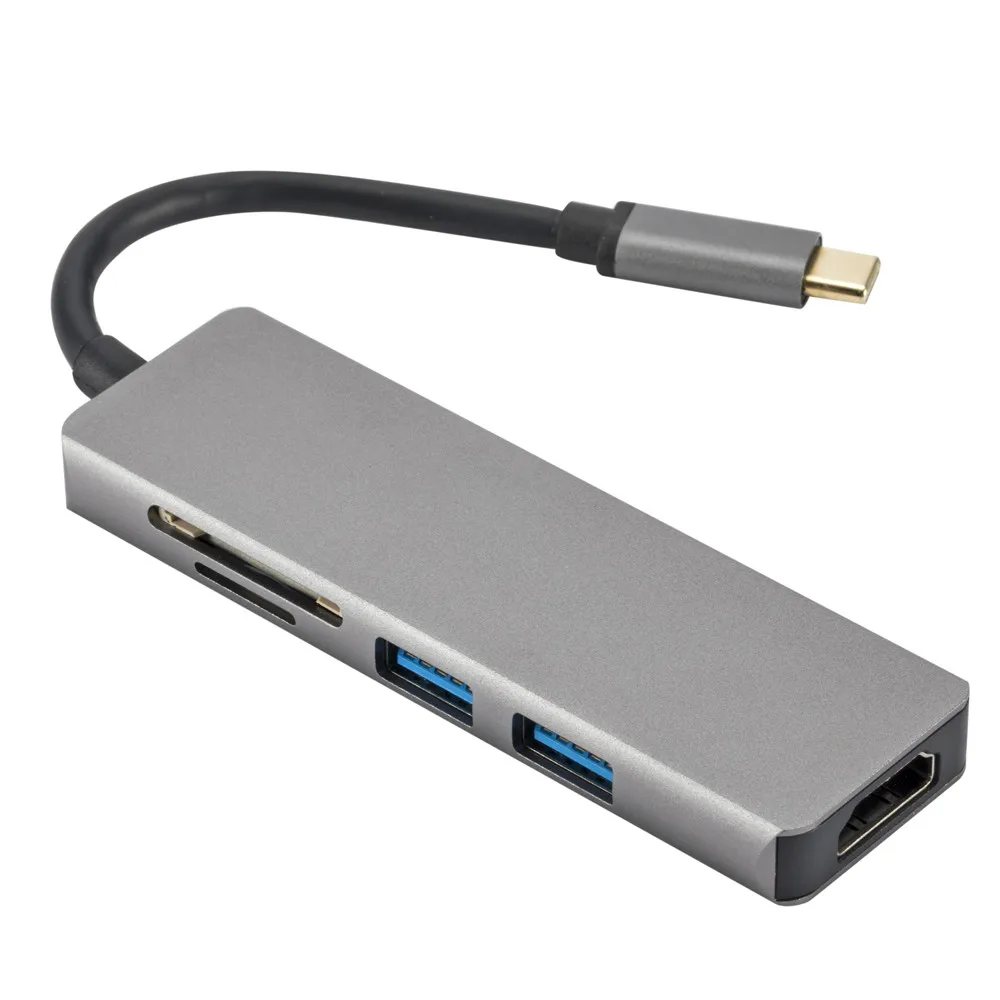 Type C USB3.0 концентратор с 4K HDMI SD/TF карта порт конвертер для MacBook адаптер Pro аксессуар