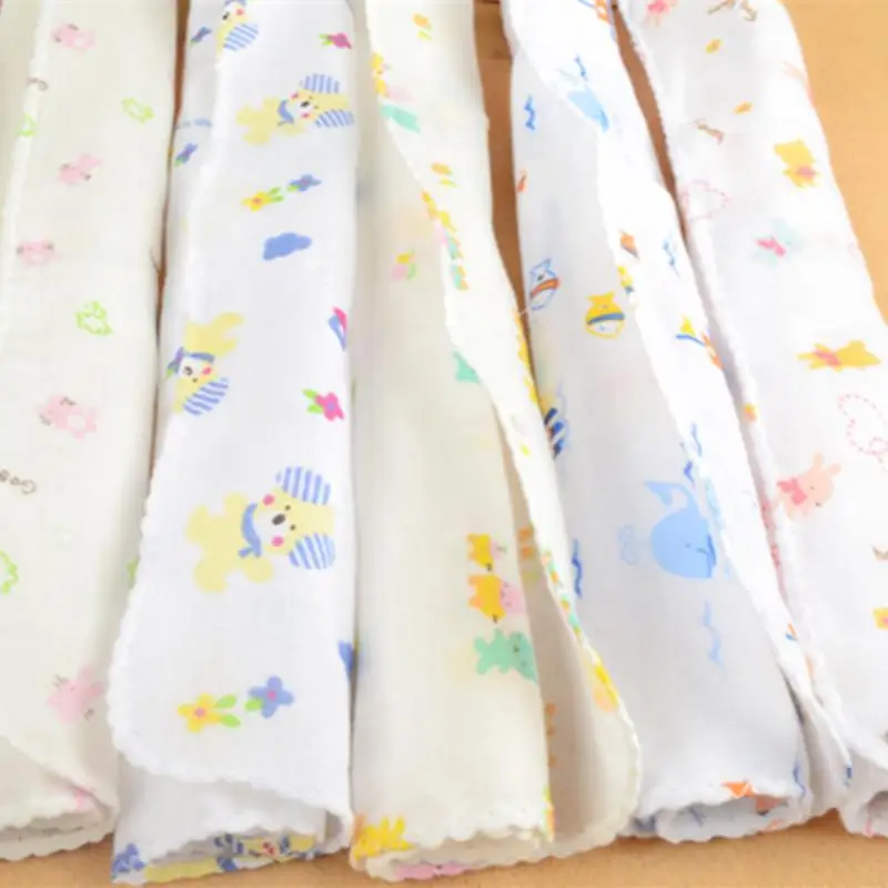 1Pcs Baby NewBorn Boys Girls Gauze Muslin Square Cotton Feeding Bath Handkerchief Wash Cloths Bibs Towel | Дом и сад