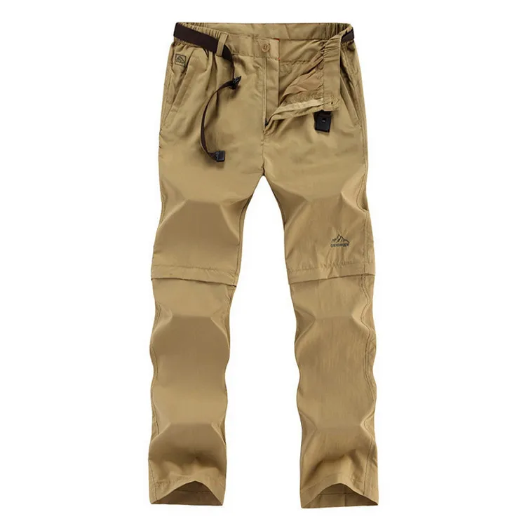 Khaki Горные летние мужские быстросохнущие походные брюки для спорта на открытом воздухе, водонепроницаемые, для кемпинга, рыбалки, скалолазания, треккинга, мужские брюки VA480 - Цвет: Khaki