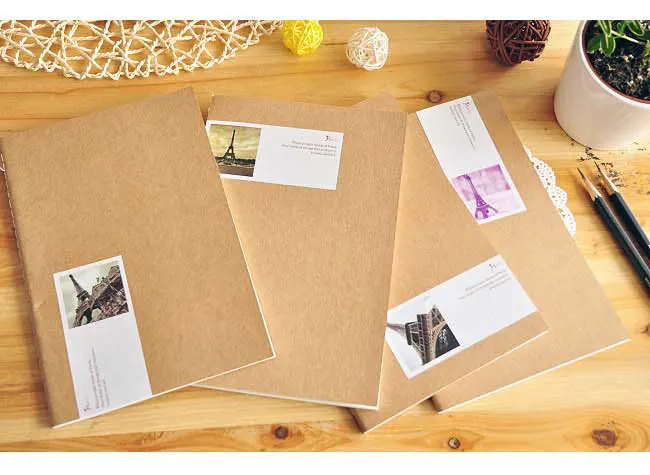 2 шт./лот корейские канцелярские товары из воловьей кожи романтическая Эйфелева