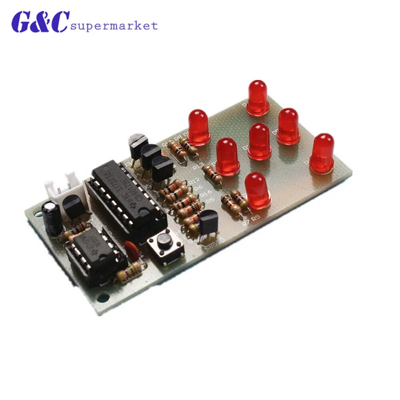 Электронный комплект сделай сам кости NE555 CD4017 красный светодиод 5mm 4 5-5 V ICSK057A