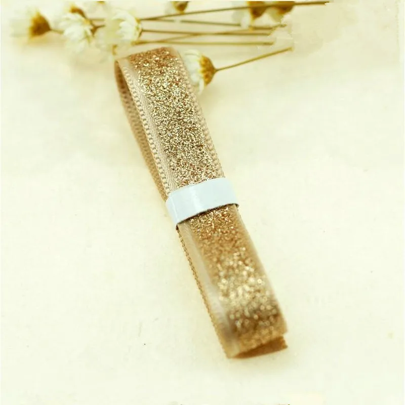 Атласная лента с блестками 16 м 3/8 дюйма 10 мм|glitter ribbon|for sewing10mm glitter ribbon |