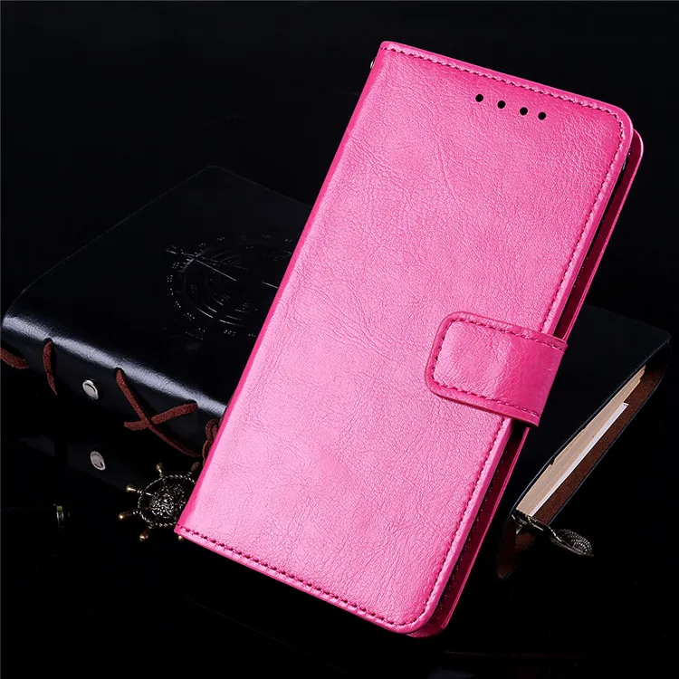 Pink Чехол SRHE для Xiaomi Redmi 7A С Откидывающейся Крышкой из искусственной кожи, силиконовый чехол-кошелек на магните для телефона Xiaomi Redmi 7A 7 A Redmi7A 5,4" Чехол - Color: Pink