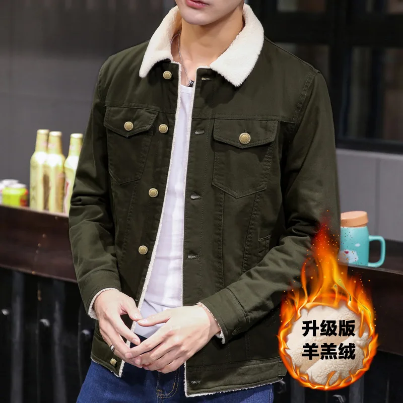 

Male jacket new coat lamb velvet men's jacket cotton jacket