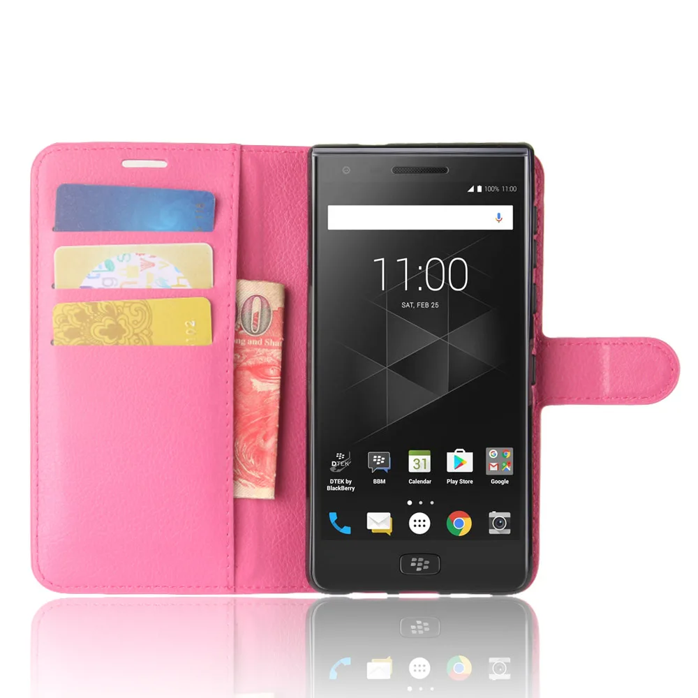 Модный кожаный чехол YINGHUI с текстурой личи для BlackBerry Motion книжка магнитной