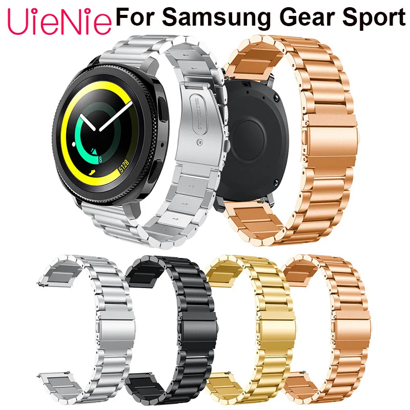 20 мм Роскошный металлический ремешок из нержавеющей стали для Samsung Gear спортивный
