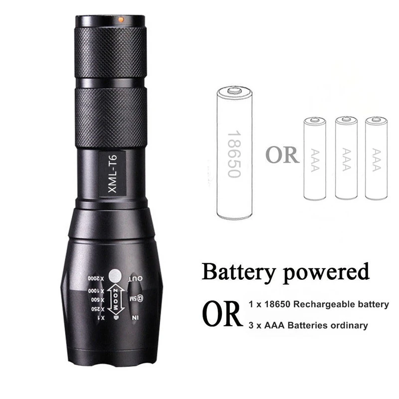 Яркий портативный XML T6 светодиодный фонарь светильник 5 режимов масштабируемые