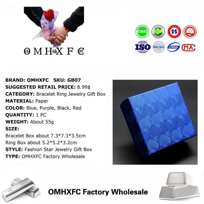 OMHXFC оптовая продажа модный элегантный синий черный бархат кулон браслет кольцо